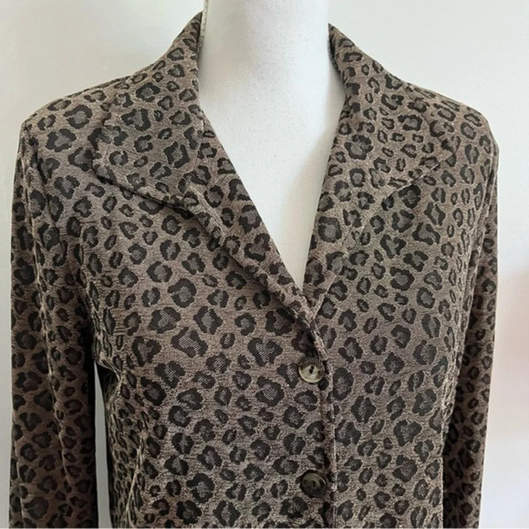 Rabbit Rabbit Rabbit • Black Brown Leopard Print Blouse - Picture 2 of 4